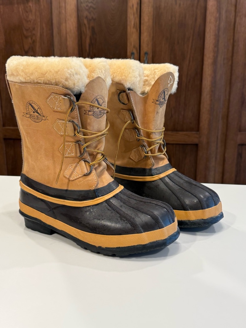 Eddie Bauer Shearling Lined Insulated Duck Boots